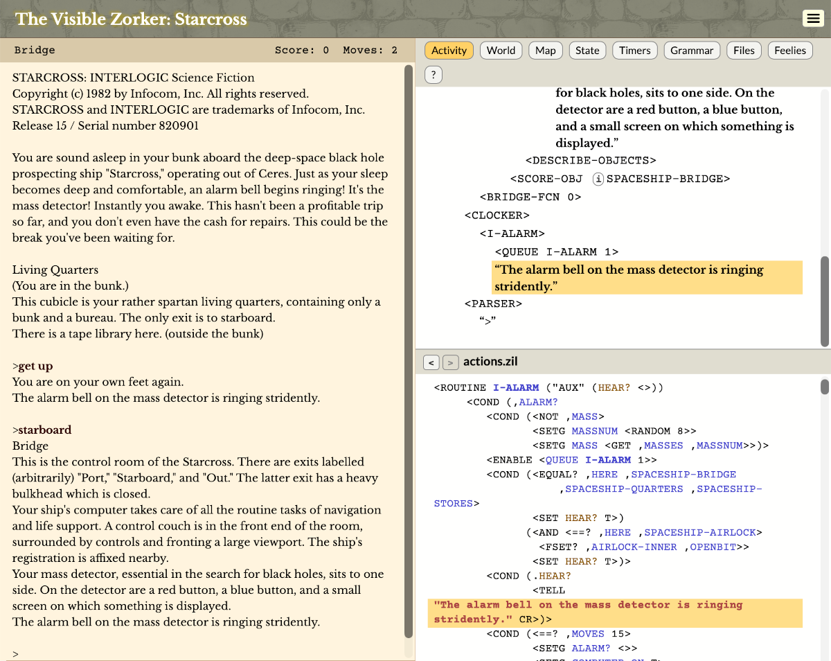 The Visible Zorker: Starcross