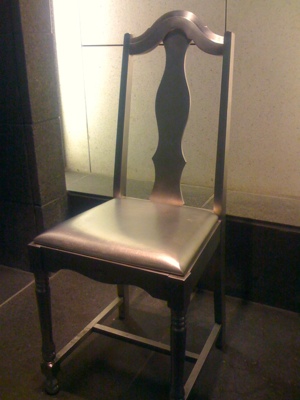 A metal chair